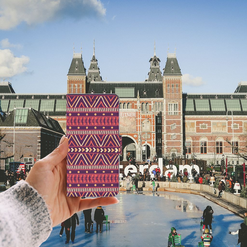 Huawei P10 Lite Telefoon Hoesje Aztec Paars