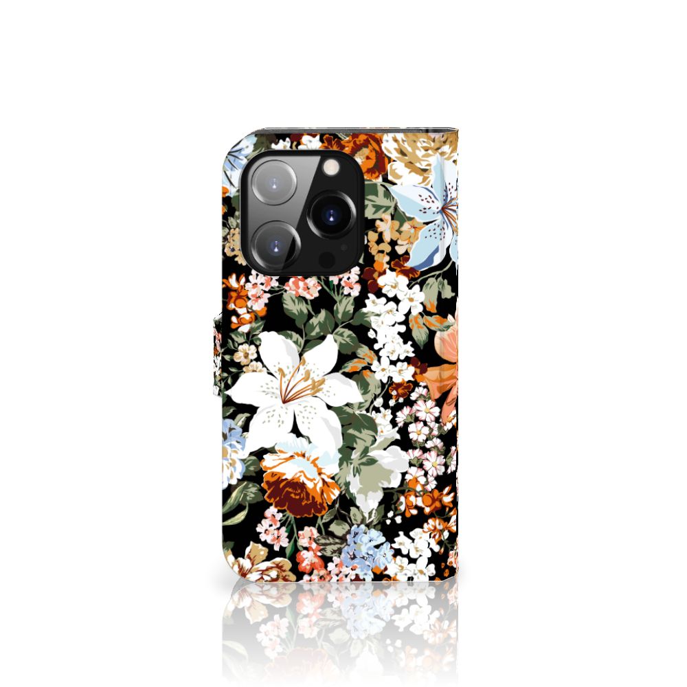 Hoesje voor iPhone 14 Pro Dark Flowers