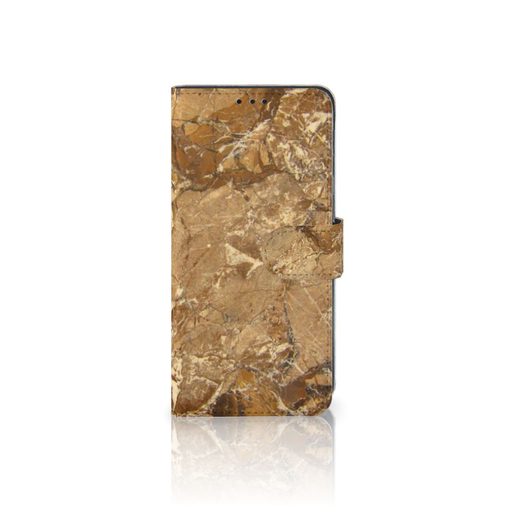 Samsung Galaxy M31 Bookcase Marmer Creme met luxe marmerdesign en stevige bescherming