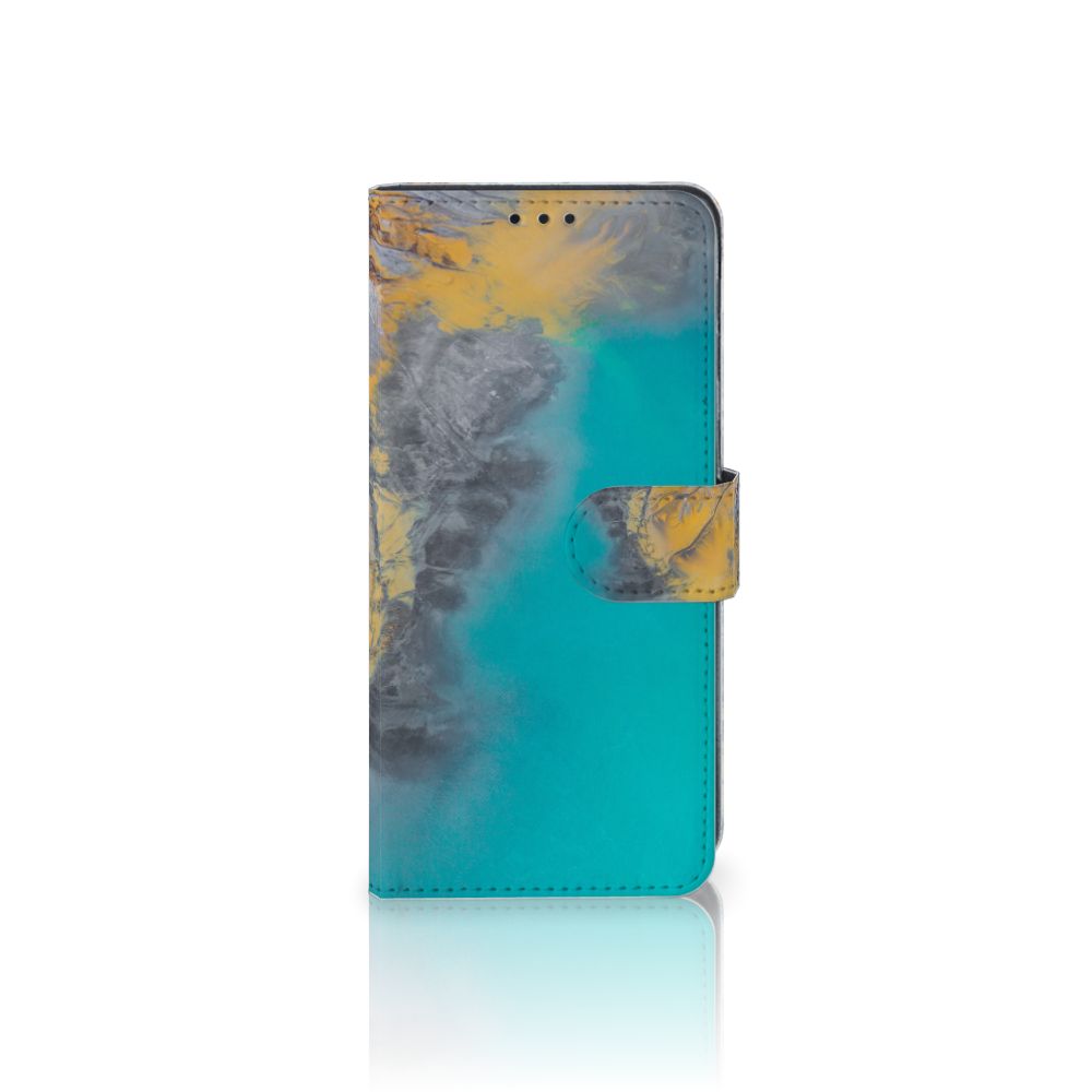 Samsung Galaxy M31 Bookcase Marble Blue Gold