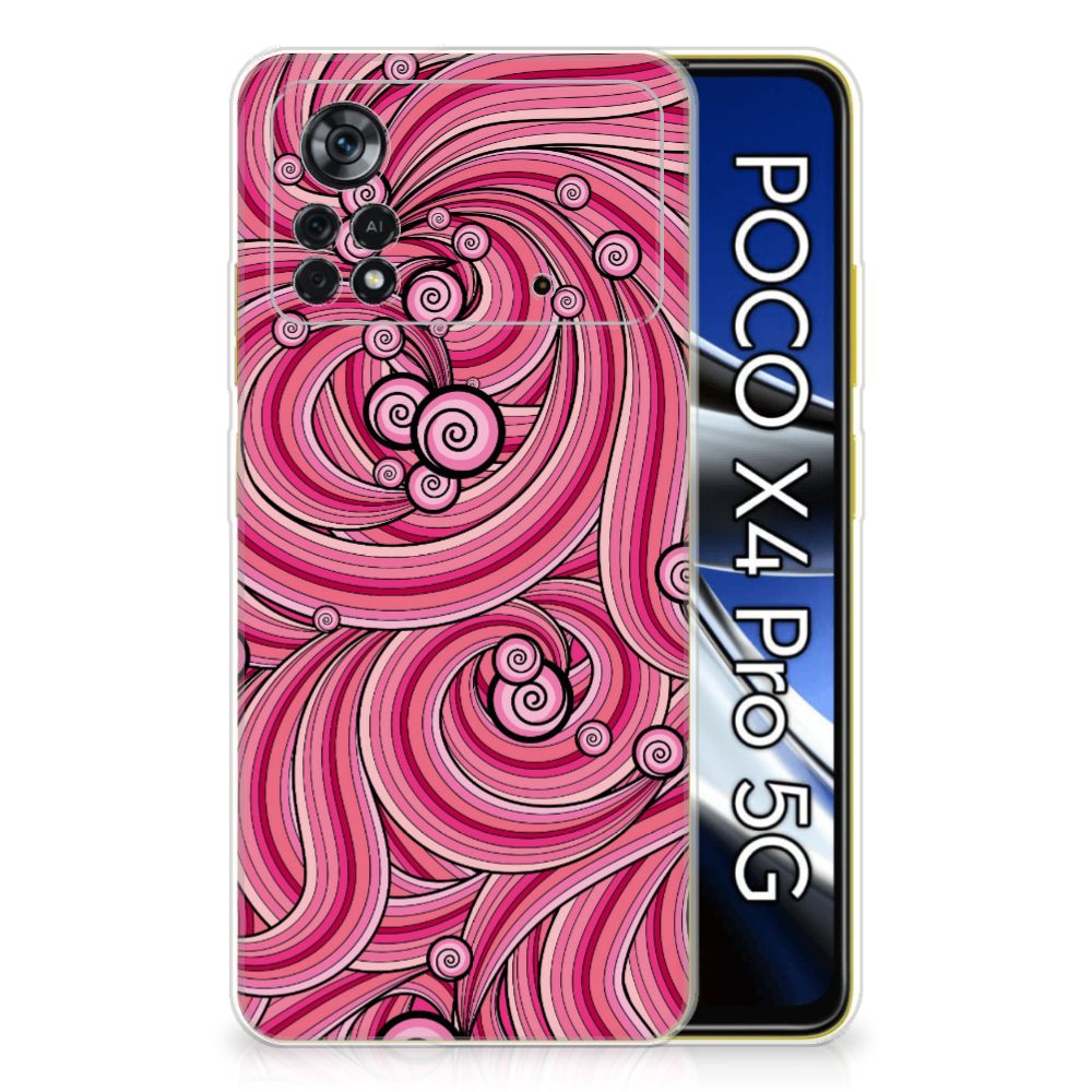 Xiaomi Poco X4 Pro 5G Hoesje maken Swirl Pink B2C Telecom