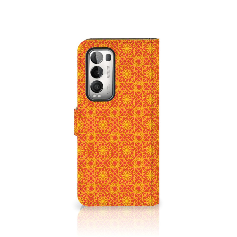 OPPO Find X3 Neo 5G Telefoon Hoesje Batik Oranje