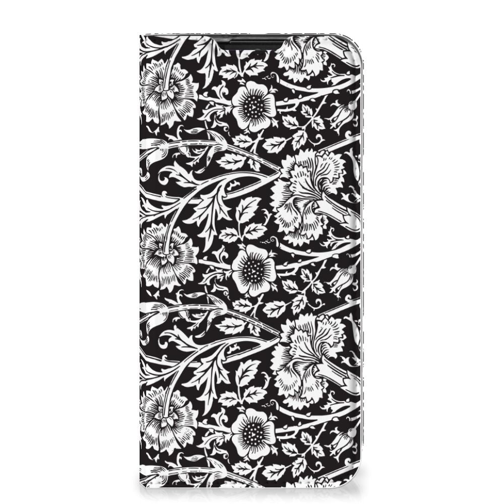 Motorola One Zoom Smart Cover Black Flowers - B2C Telecom