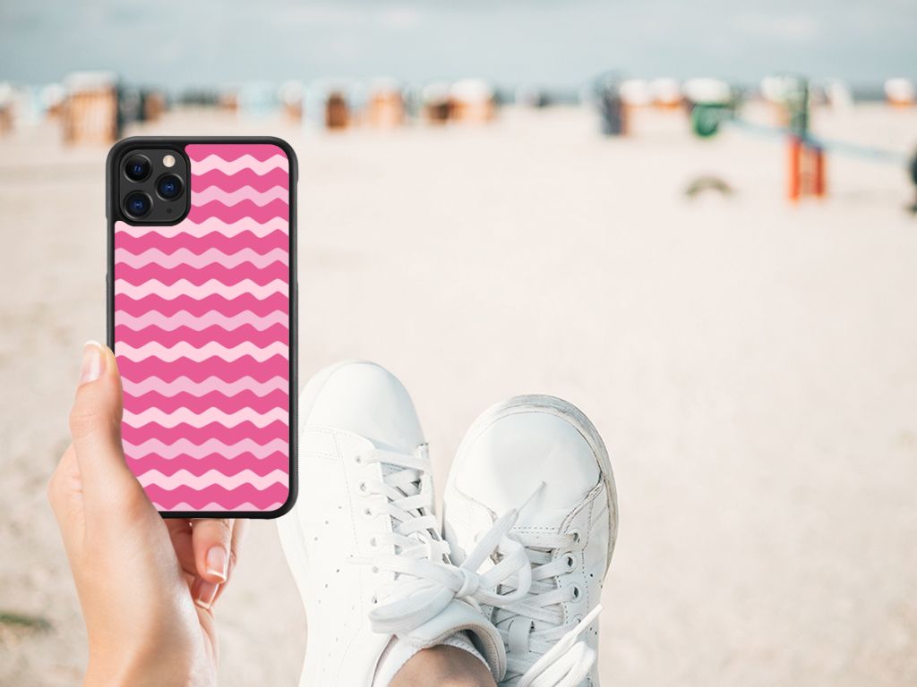 Apple iPhone 11 Pro Max Bumper Case Waves Pink B2C Telecom