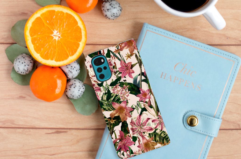 Motorola Moto G22 Smart Cover Flowers - B2C Telecom