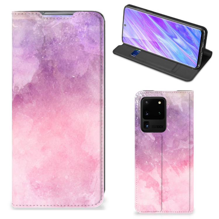 Bookcase Samsung Galaxy S20 Ultra Pink Purple Paint - B2C Telecom