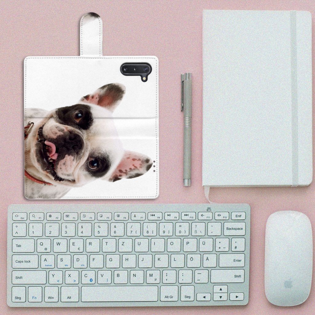 Samsung Galaxy Note 10 Telefoonhoesje met Pasjes Franse Bulldog