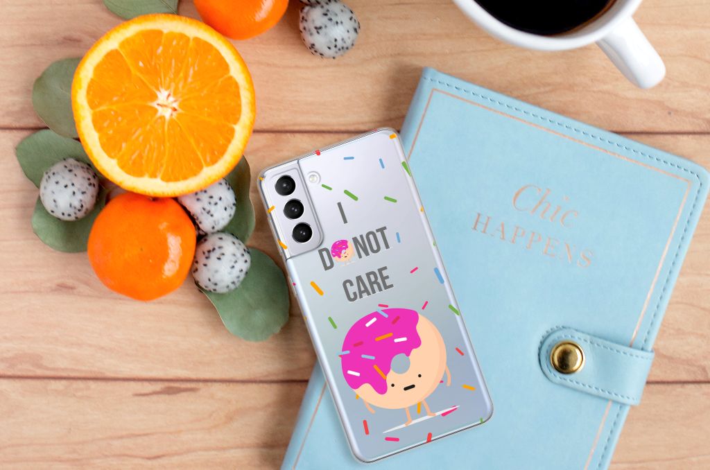 Samsung Galaxy S21 Plus Siliconen Case Donut Roze B2C Telecom