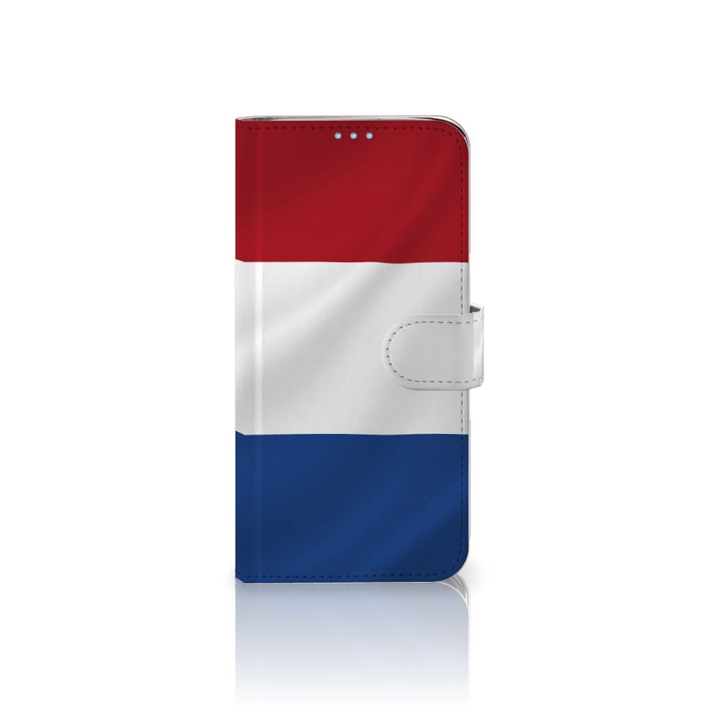 Huawei P40 Lite Bookstyle Case Nederlandse Vlag met artistiek ontwerp van de Nederlandse vlag.