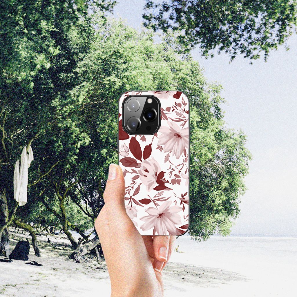 Kleurrijke Telefoonhoesje iPhone 14 Pro Watercolor Flowers B2C Telecom