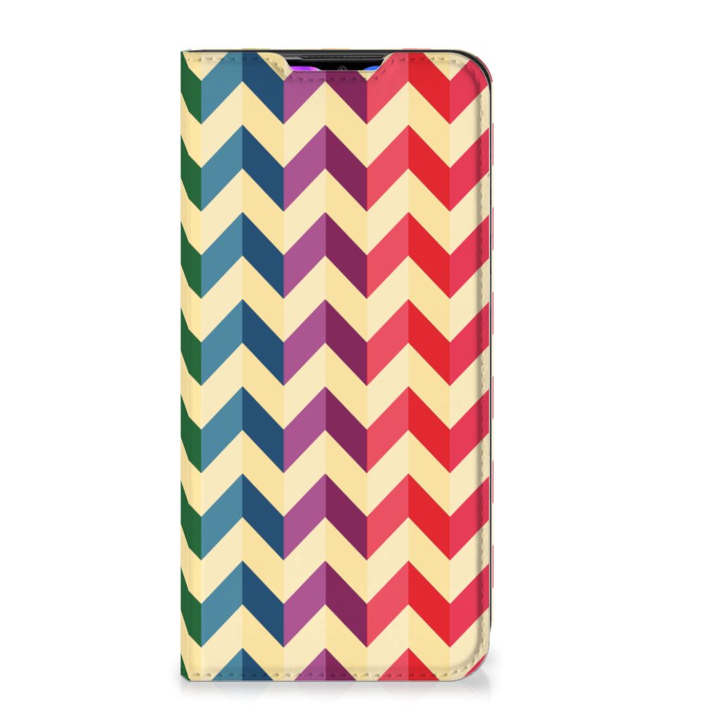 Xiaomi Redmi 9 Hoesje met Magneet Zigzag Multi Color - B2C Telecom