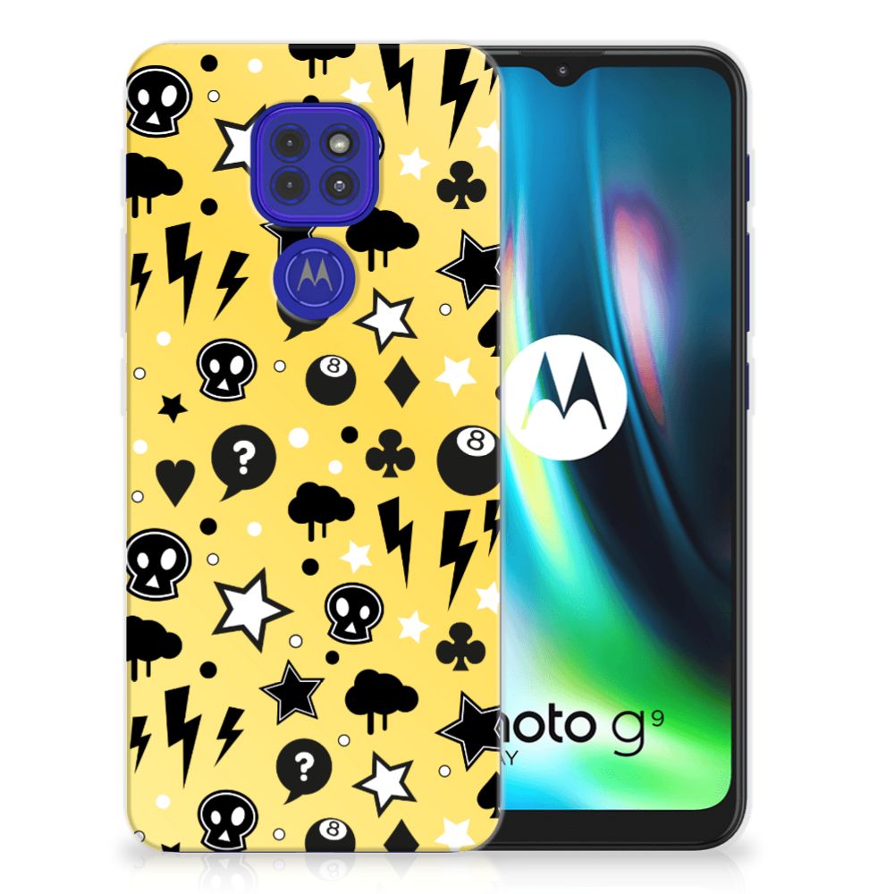 Silicone Back Case Motorola Moto G9 Play | E7 Plus Punk Geel B2C Telecom