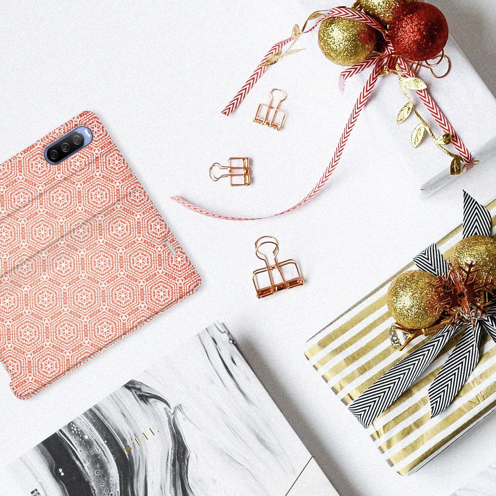 Sony Xperia 10 III Hoesje met Magneet Pattern Orange - B2C Telecom