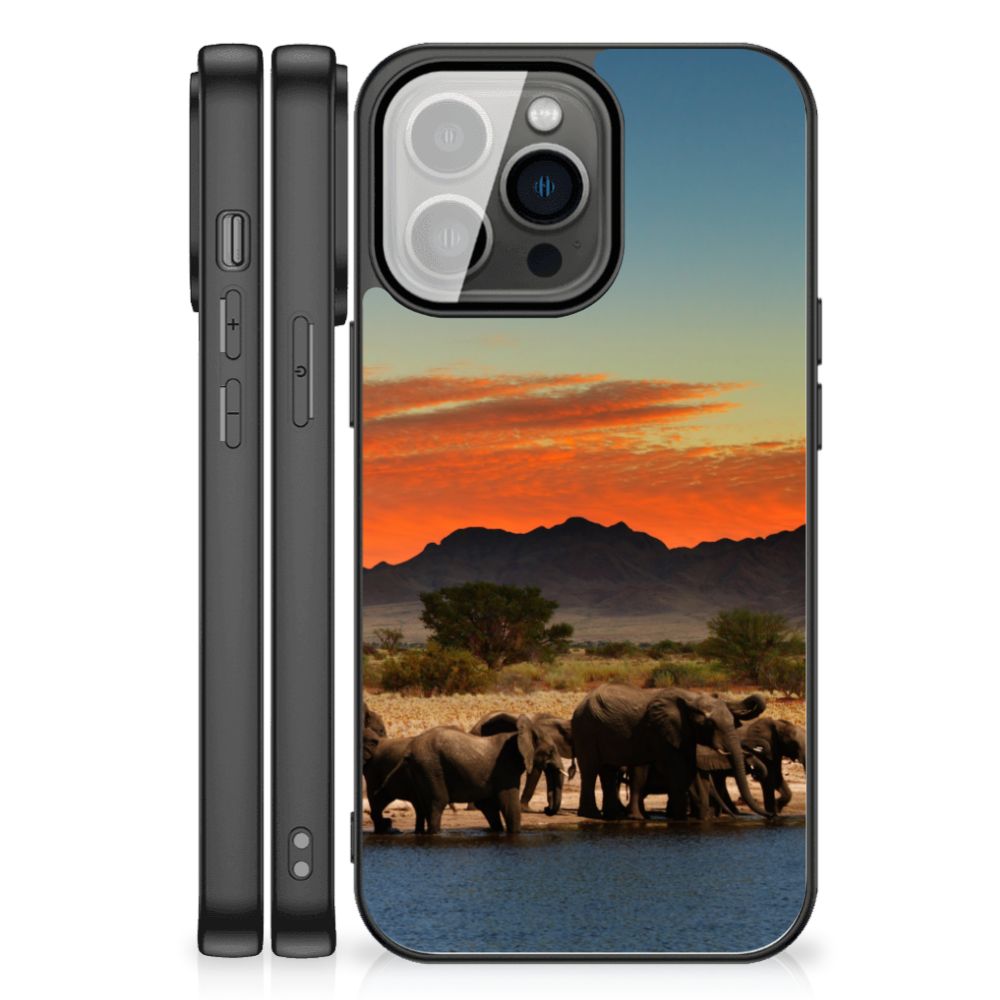 iPhone 13 Pro Max Dierenprint Telefoonhoesje Olifanten B2C Telecom