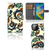 Wallet Case iPhone 14 Pro Max Barok Flower met kleurrijk bloemen- en oogdesign 🌼
