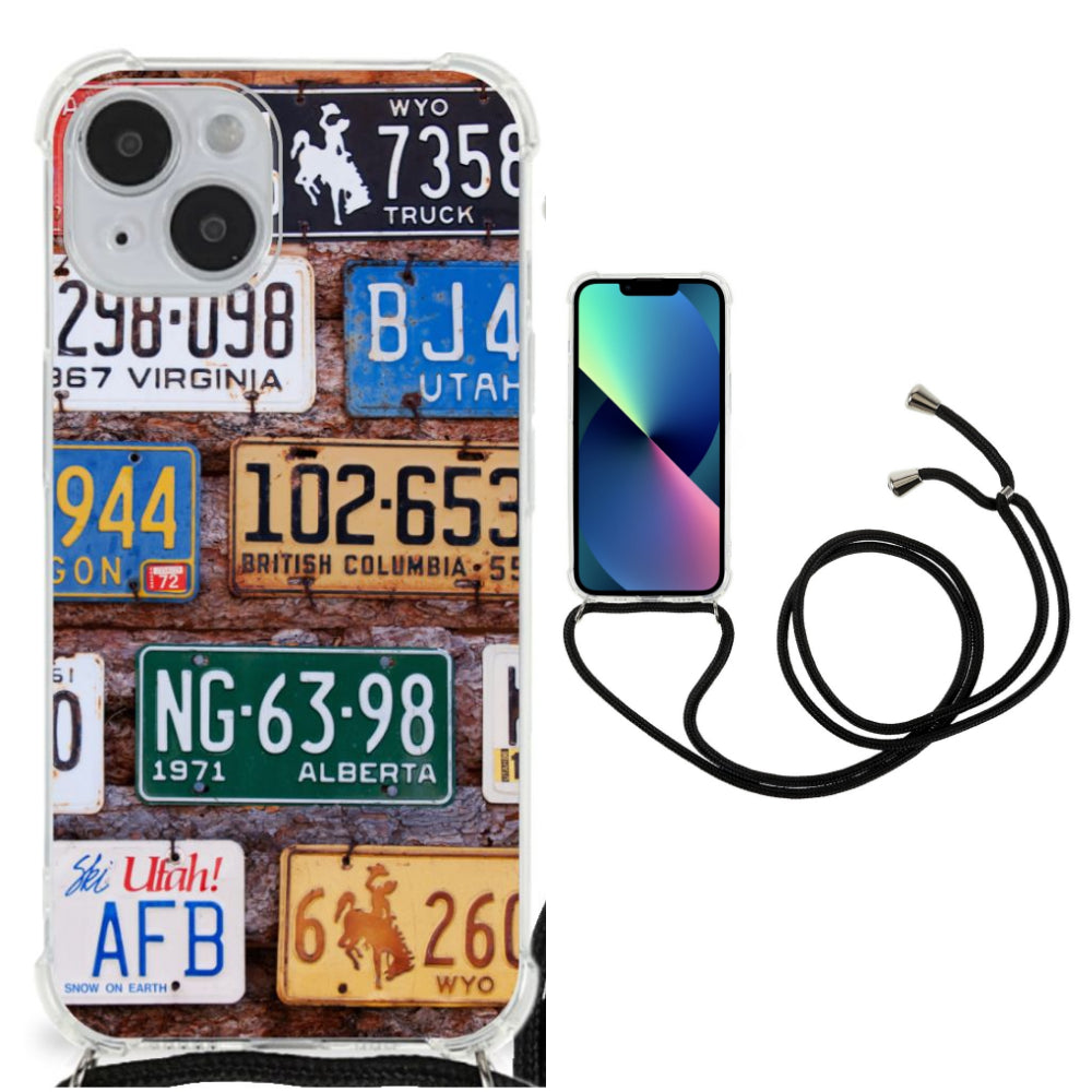 iPhone 14 Anti-shock Hoesje met foto Kentekenplaten
