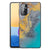 Samsung Galaxy M52 Marmeren Print Telefoonhoesje Marble Blue Gold B2C Telecom