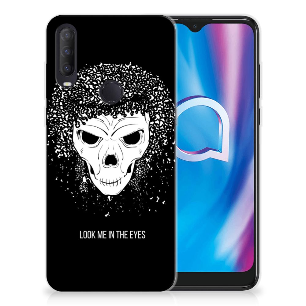 Silicone Back Case Alcatel 1S (2020) Skull Hair