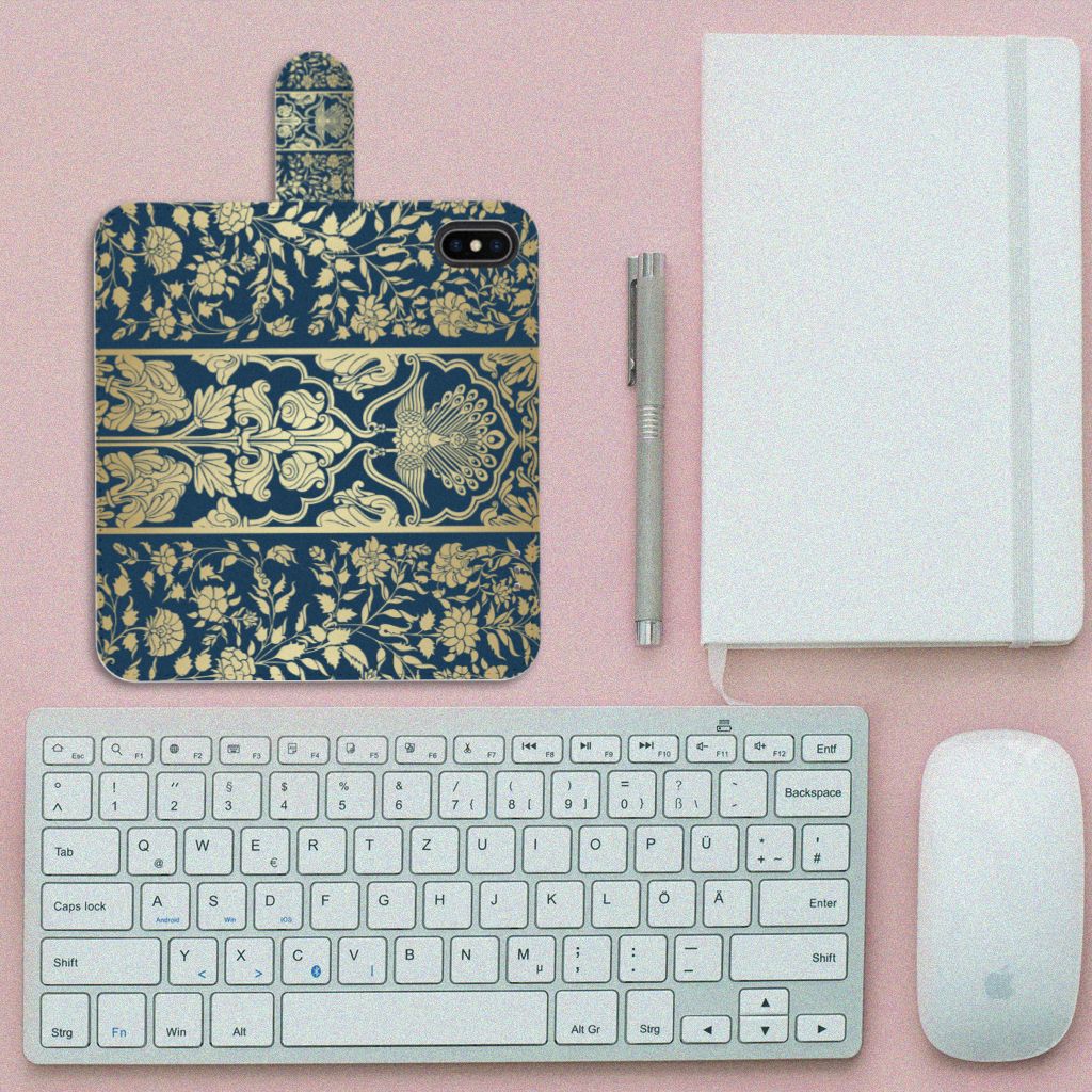 Apple iPhone X | Xs Hoesje Beige Flowers
