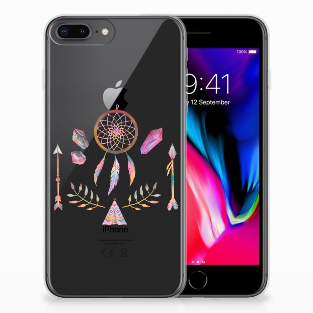 Apple iPhone 7 Plus | 8 Plus Telefoonhoesje met Naam Boho Dreamcatcher