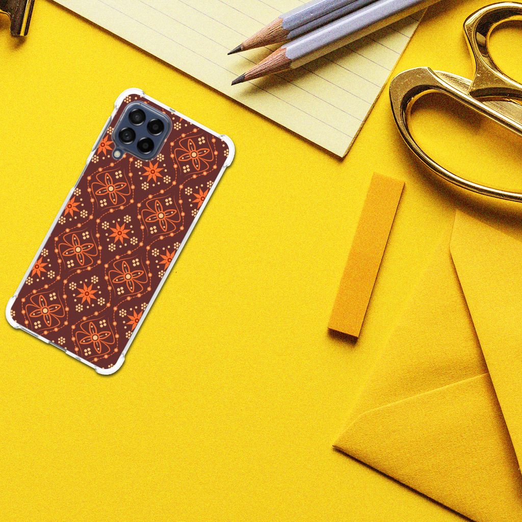 Samsung Galaxy M53 Doorzichtige Silicone Hoesje Batik Brown B2C Telecom