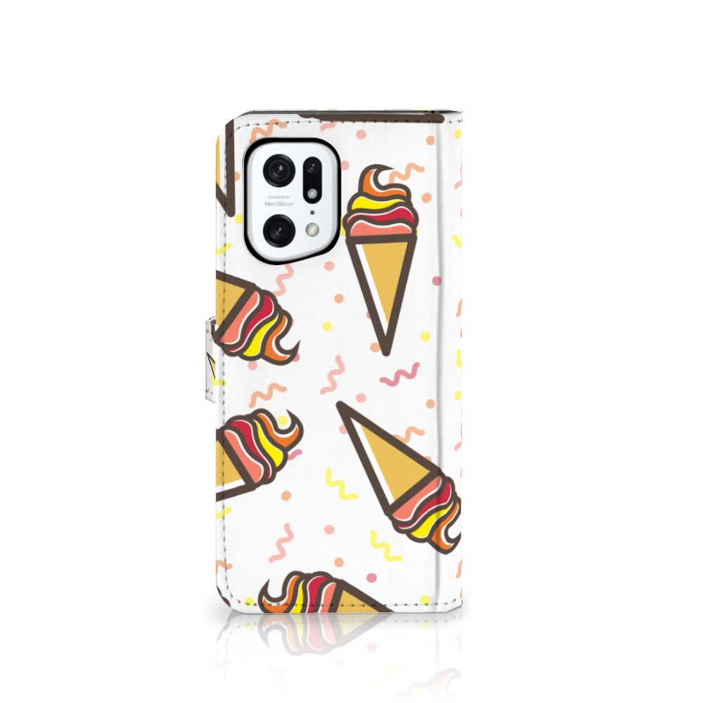 OPPO Find X5 Pro Book Cover Icecream