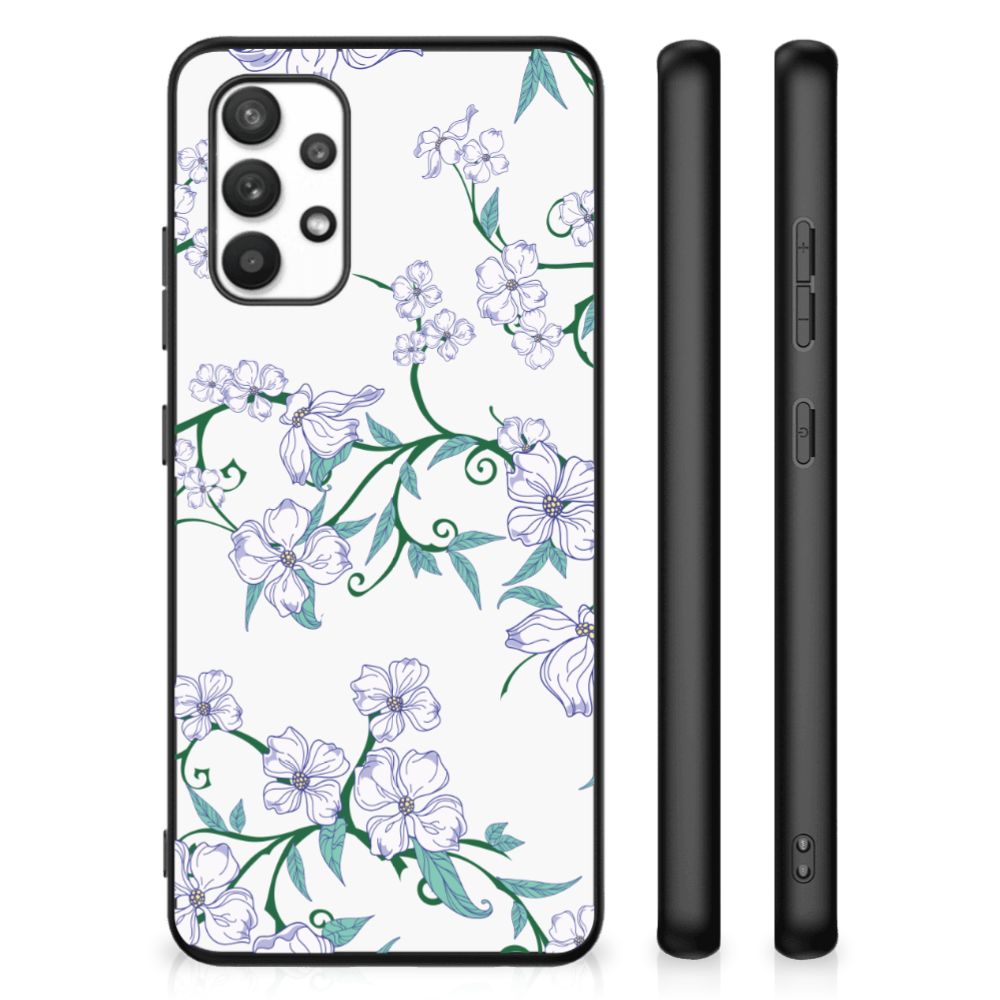 Samsung Galaxy A32 4G | A32 5G Enterprise Editie Uniek Bloemen Hoesje Blossom White B2C Telecom