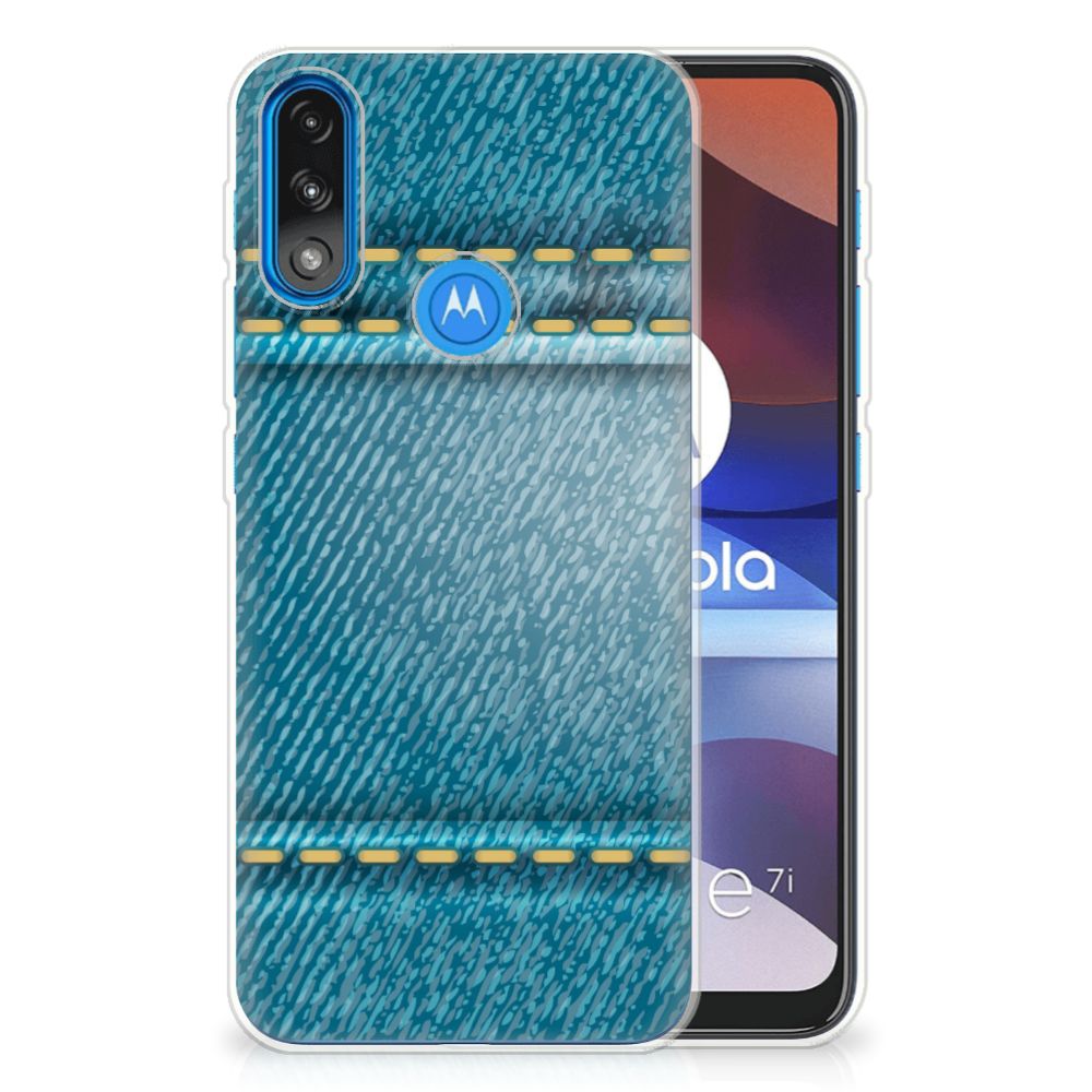 Motorola Moto E7/E7i Power Silicone Back Cover Jeans