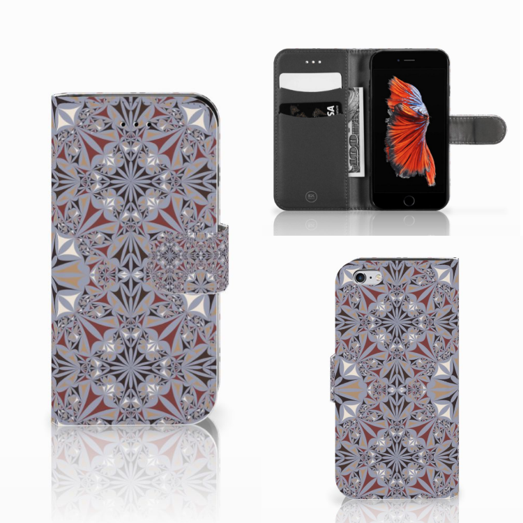 Apple iPhone 6 | 6s Bookcase Flower Tiles