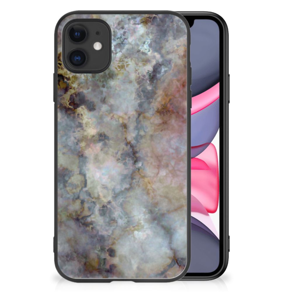 iPhone 11 Marmeren Print Telefoonhoesje Marmer Grijs