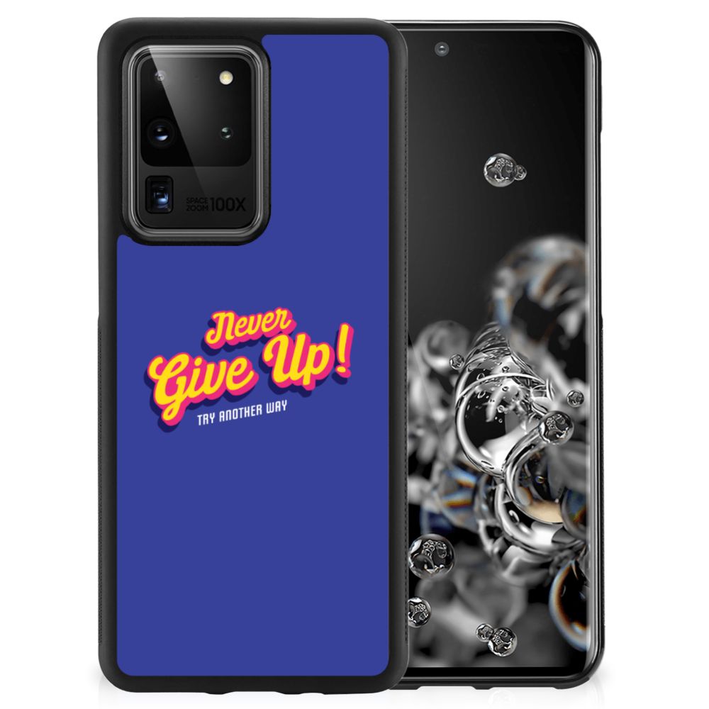 Samsung Galaxy S20 Ultra Hoesje met Quotes Never Give Up B2C Telecom