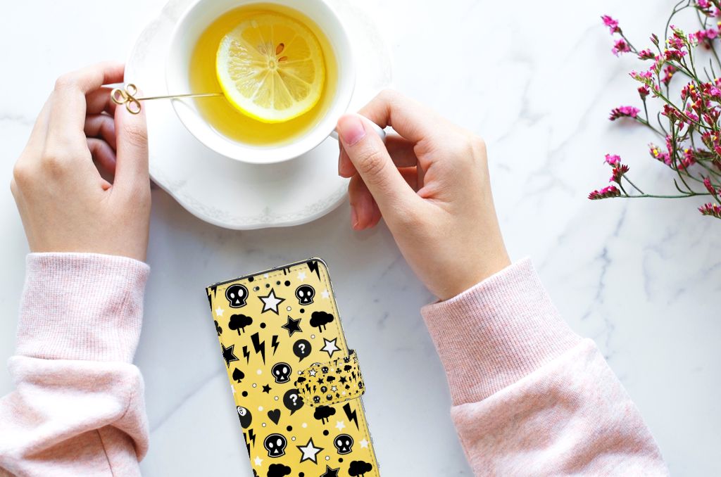 Telefoonhoesje met Naam Huawei Ascend P8 Lite Punk Geel