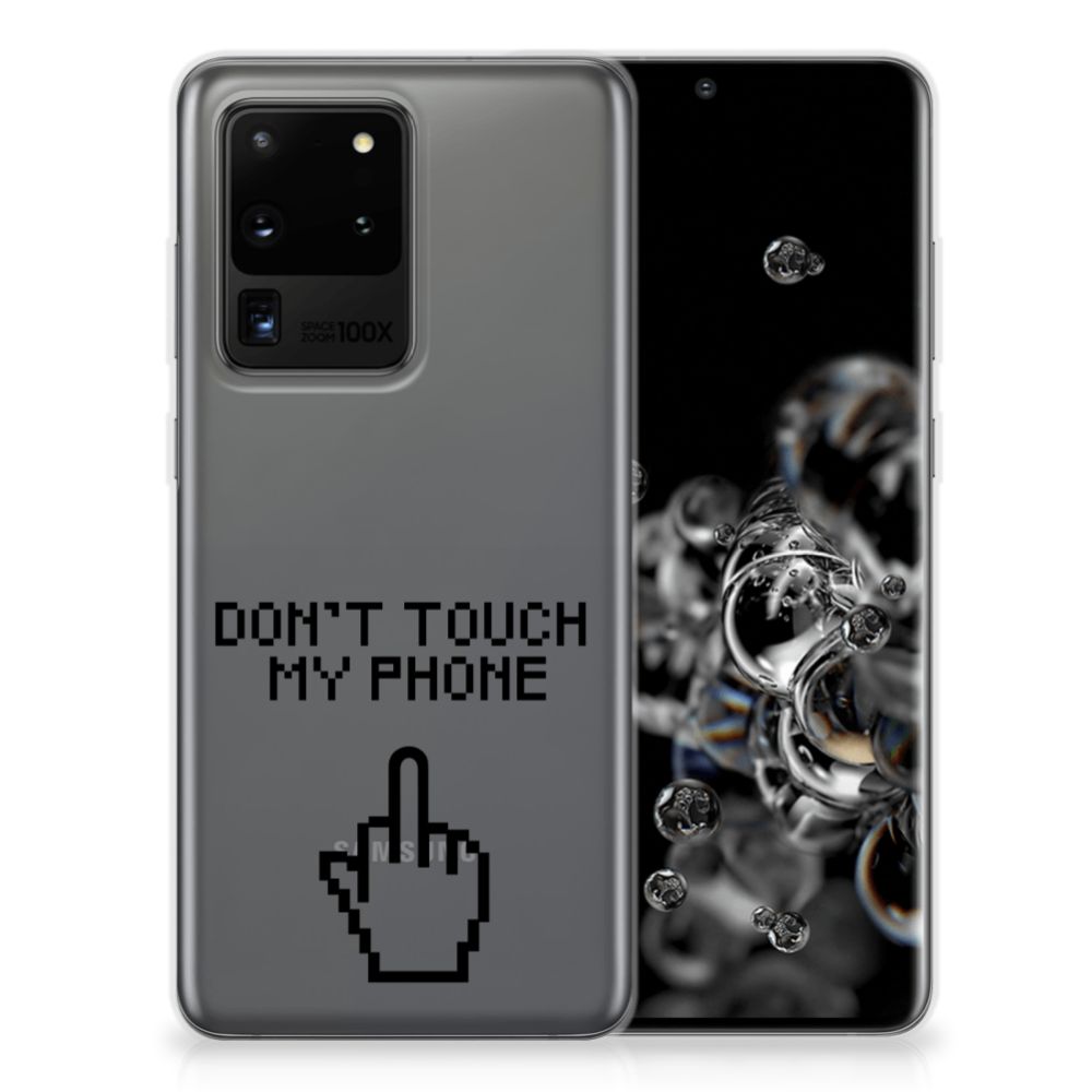 Samsung Galaxy S20 Ultra Silicone-hoesje Finger Don't Touch My Phone B2C Telecom