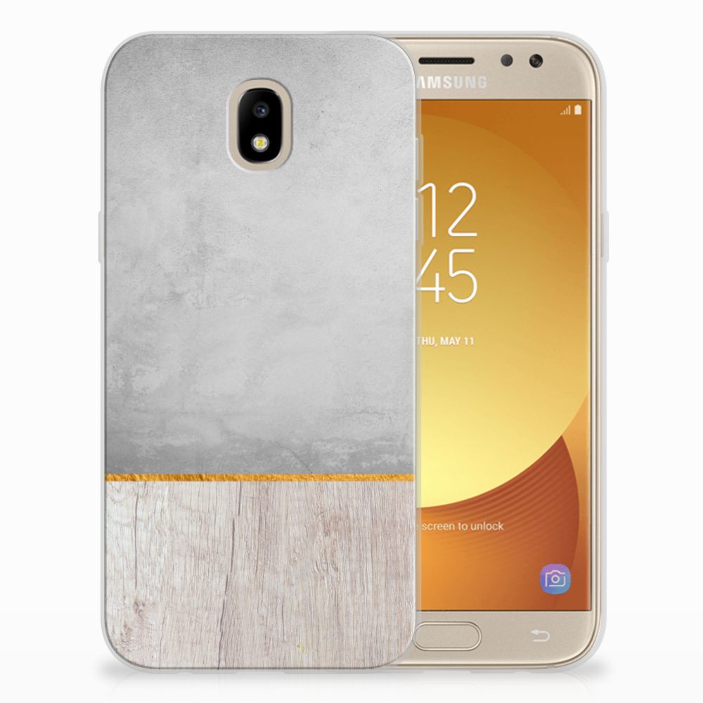 Samsung Galaxy J5 2017 Bumper Hoesje Wood Concrete