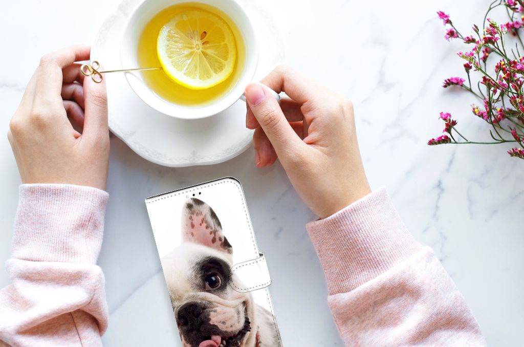 Samsung Galaxy A23 Telefoonhoesje met Pasjes Franse Bulldog