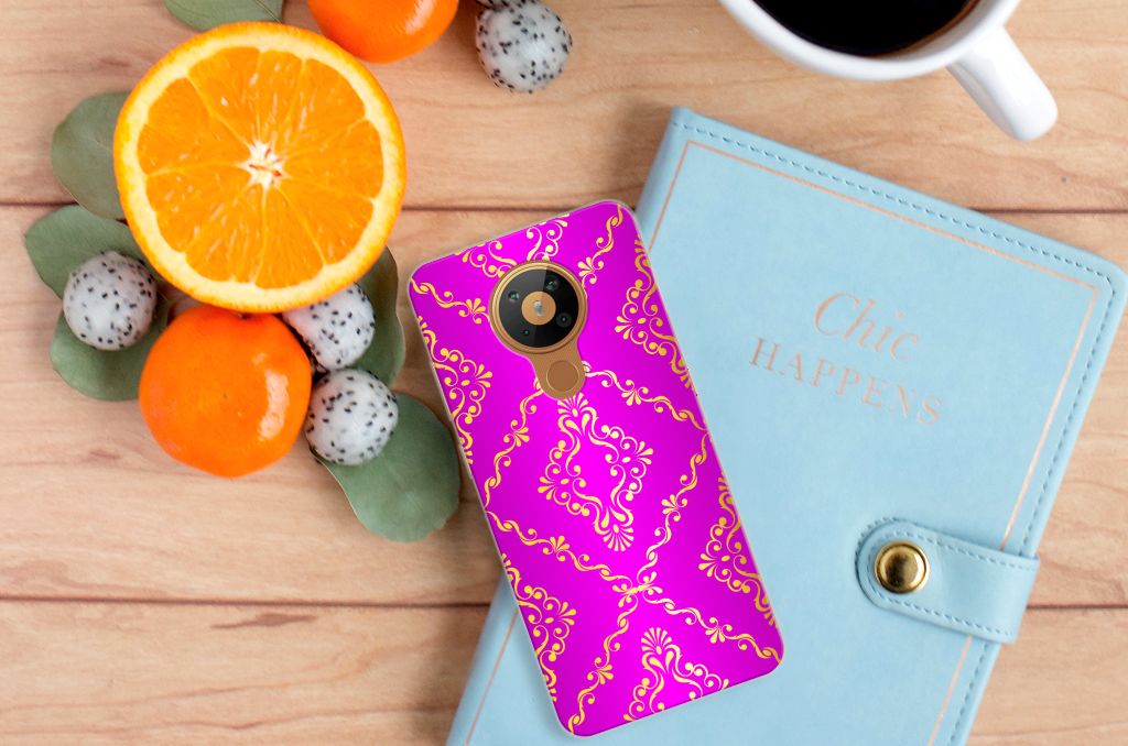 Siliconen Hoesje Nokia 5.3 Barok Roze