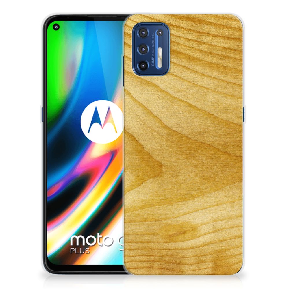 Motorola Moto G9 Plus Bumper Hoesje Licht Hout B2C Telecom