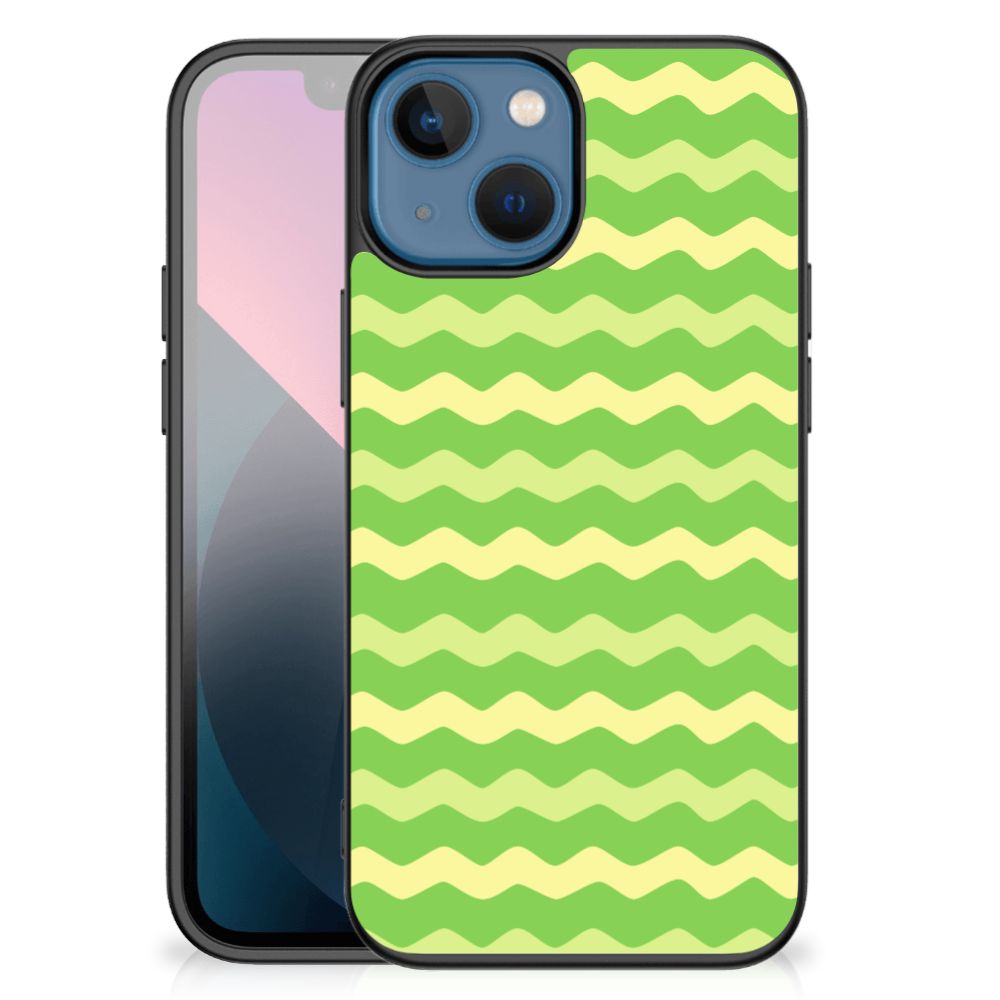 Apple iPhone 13 mini Back Case Waves Green