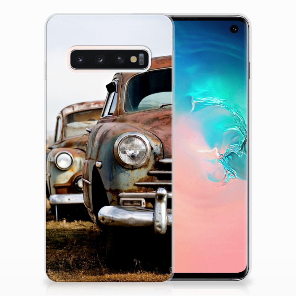 Samsung Galaxy S10 Siliconen Hoesje met foto Vintage Auto