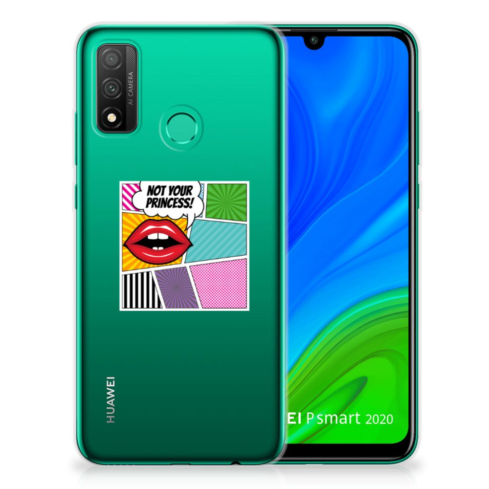 Huawei P Smart 2020 Silicone Back Cover Popart Princess