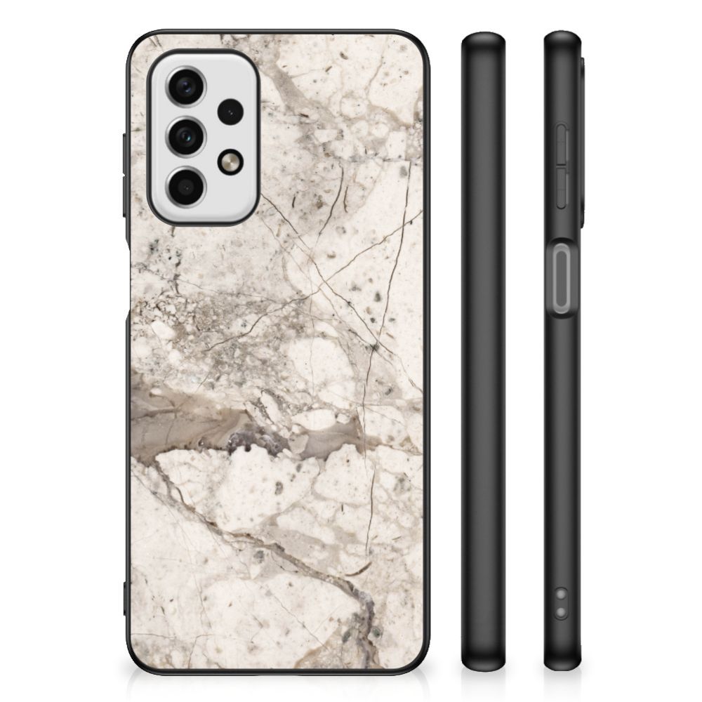 Samsung Galaxy A23 Marmeren Print Telefoonhoesje Marmer Beige