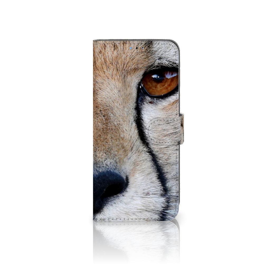 OPPO A16/A16s/A54s Telefoonhoesje met Pasjes Cheetah close-up van cheeta gezicht