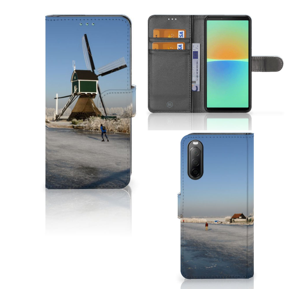 Sony Xperia 10 IV Flip Cover Schaatsers