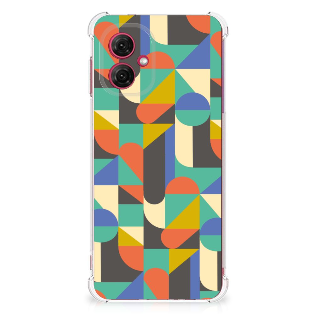Motorola Moto G55 Doorzichtige Silicone Hoesje Funky Retro