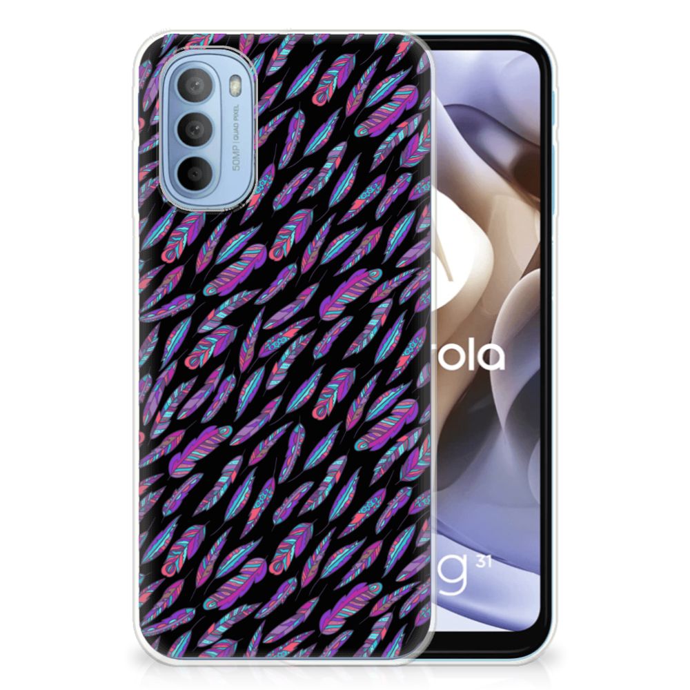 Motorola Moto G31 | G41 TPU bumper Feathers Color