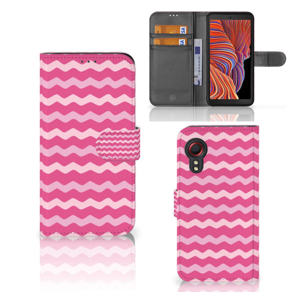 Samsung Galaxy Xcover 5 Telefoon Hoesje Waves Pink