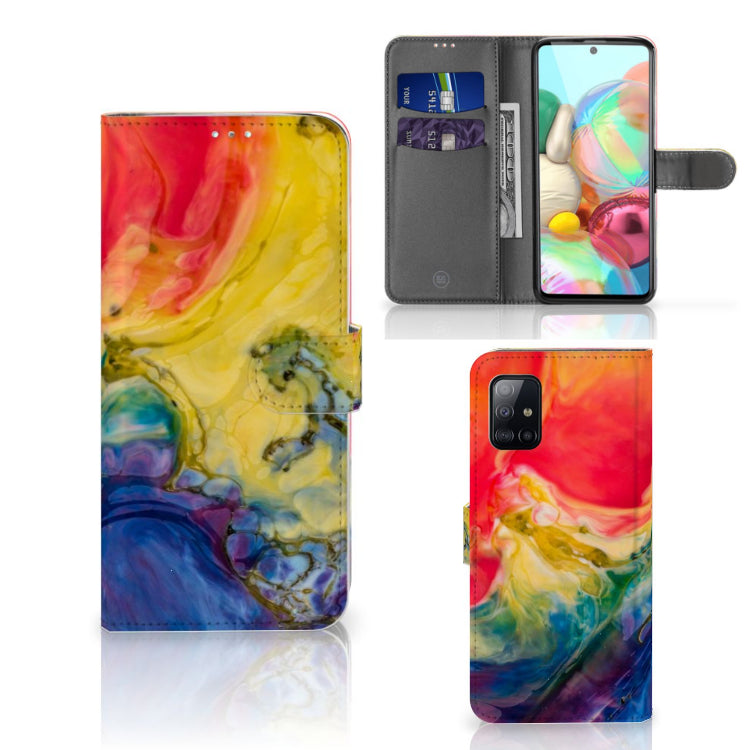 Hoesje Samsung Galaxy A71 Watercolor Dark