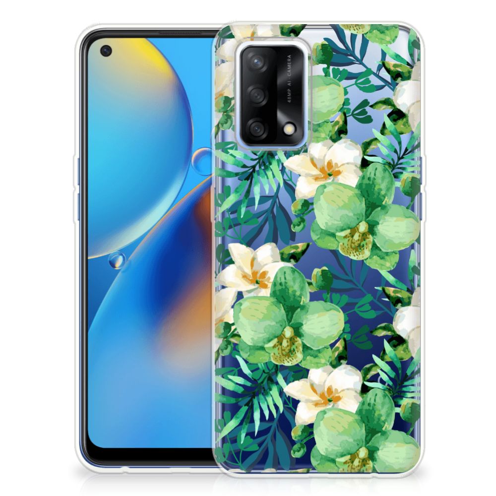 OPPO A74 4G TPU Case Orchidee Groen B2C Telecom