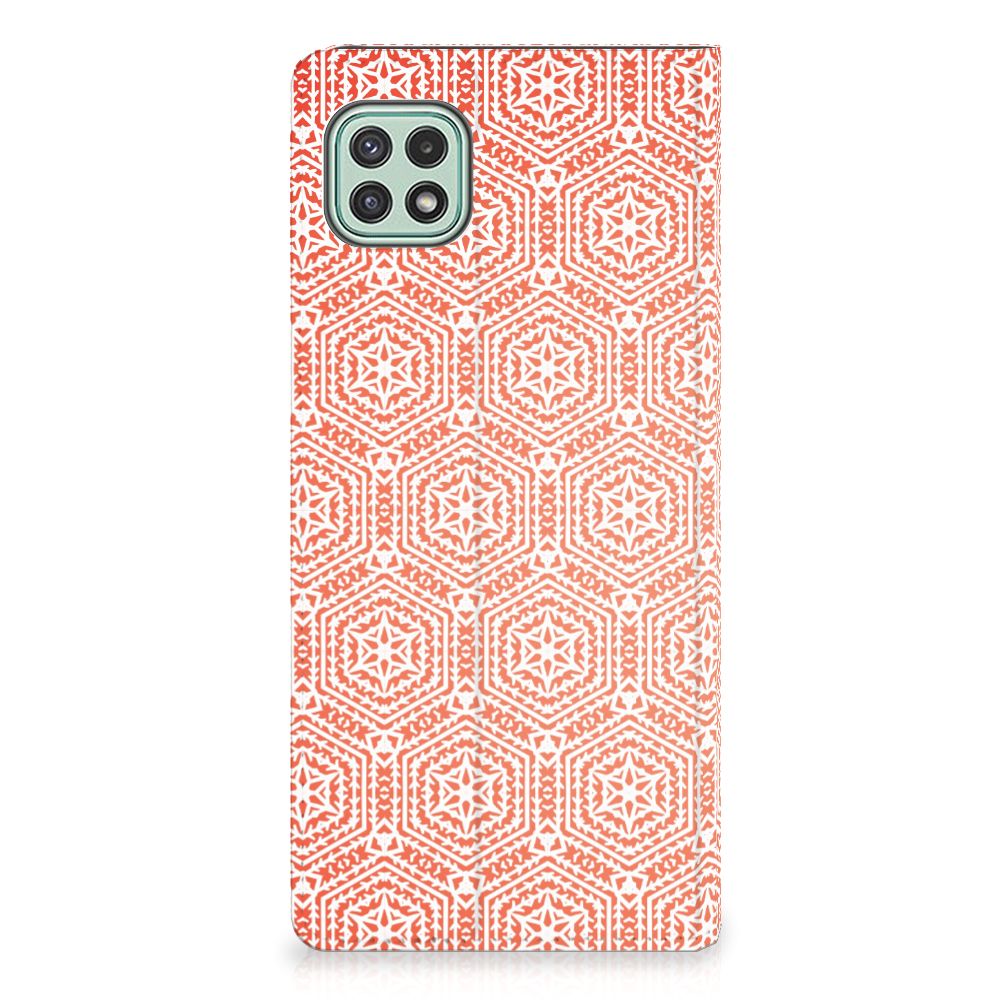 Samsung Galaxy A22 5G Hoesje met Magneet Pattern Orange - B2C Telecom