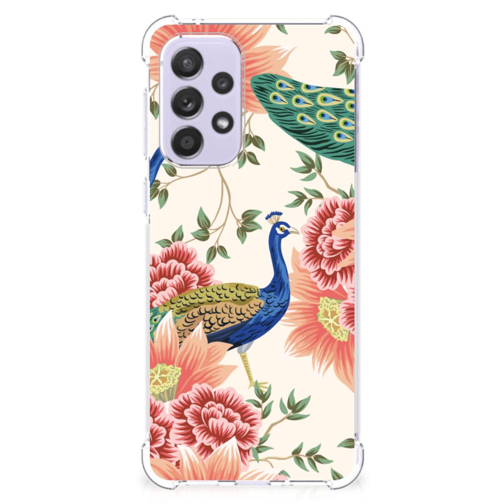 Case Anti-shock voor Samsung Galaxy A33 Pink Peacock B2C Telecom